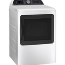 GE-PTD70EBSTWS-Side view7.4 cu. ft. Capacity Smart aluminized alloy drum Electric Dryer