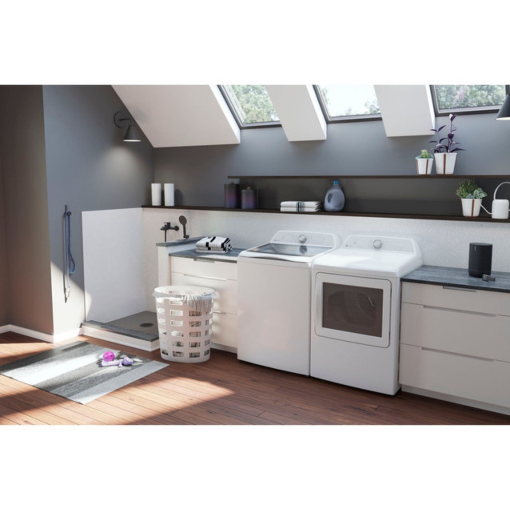 GE-PTW600BSRWS-5.0 cu. ft. Capacity Washer with Smarter Wash Technology