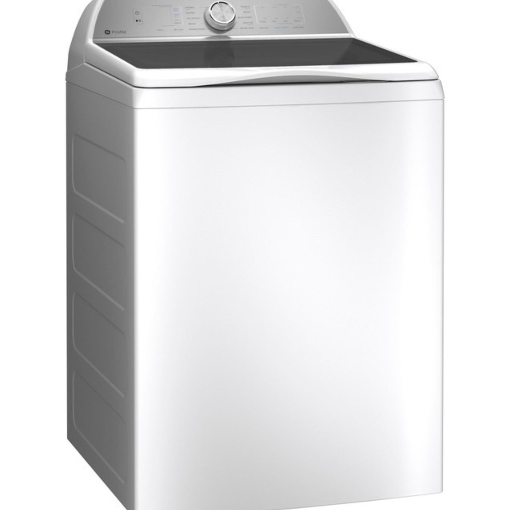GE-PTW605BSRWS-Side view.9 cu. ft. Capacity Washer with Smarter Wash Technology