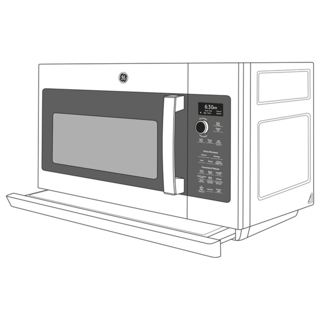 GE-PVM9225SRSS-Diagram of2.2 Cu. Ft. Over-the-Range Sensor Microwave Oven
