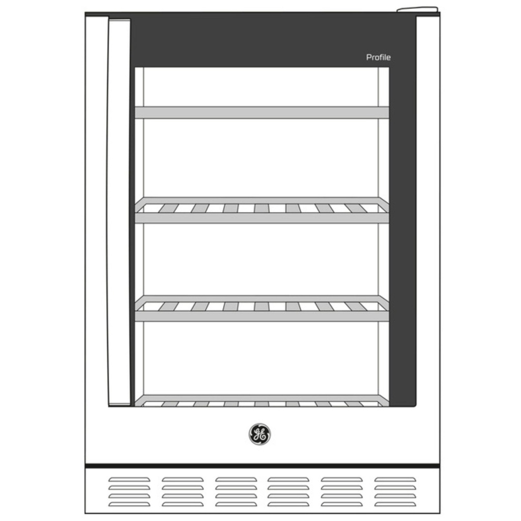 GE-PVS06BSPSS-Diagram of155-Can or 52-Bottle Beverage Center