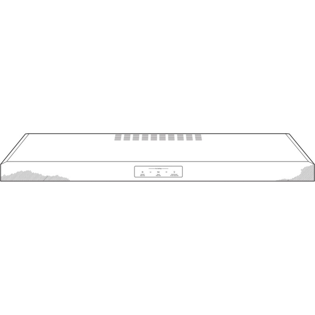 GE-PVX7300SJSS-Diagram of 30" Under The Cabinet Hood