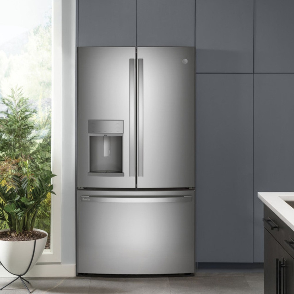 GE-PYD22KYNFS-22.1 Cu. Ft. Counter-Depth Fingerprint Resistant French-Door Refrigerator