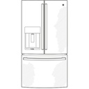 GE-PYE22KBLTS-Diagram of22.1 Cu. Ft. Counter-Depth French-Door Refrigerator