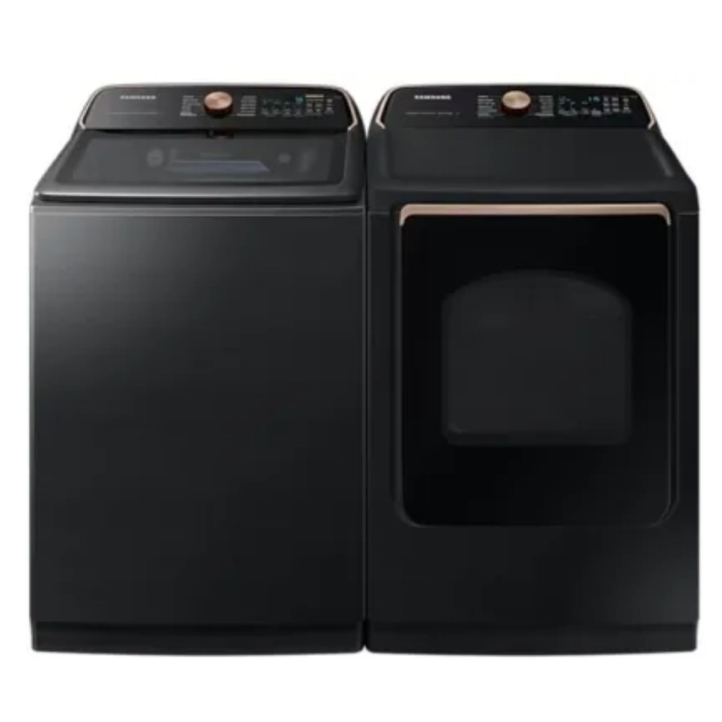 Samsung-DVE54CG7550V-front view with matching washer
