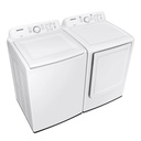 Samsung-DVG41A3000W-left angle view with matching washer