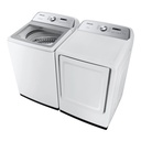 Samsung-DVG50R5200W-right angle view with matching washer