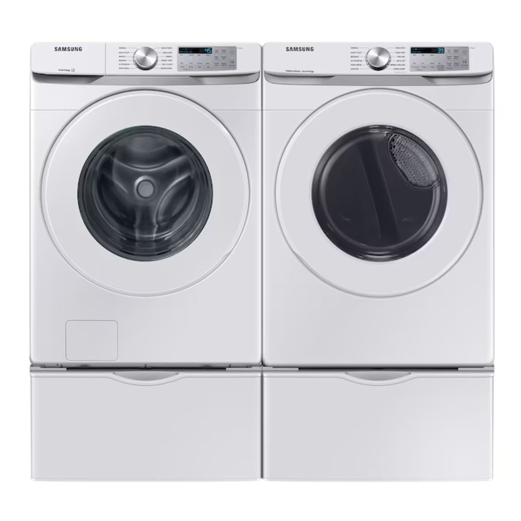 Samsung-DVG51CG8000W-front view with matching washer