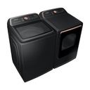 Samsung-DVG55A7700V-left angle view with matching washer