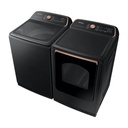 Samsung-DVG55A7700V-right angle view with matching washer