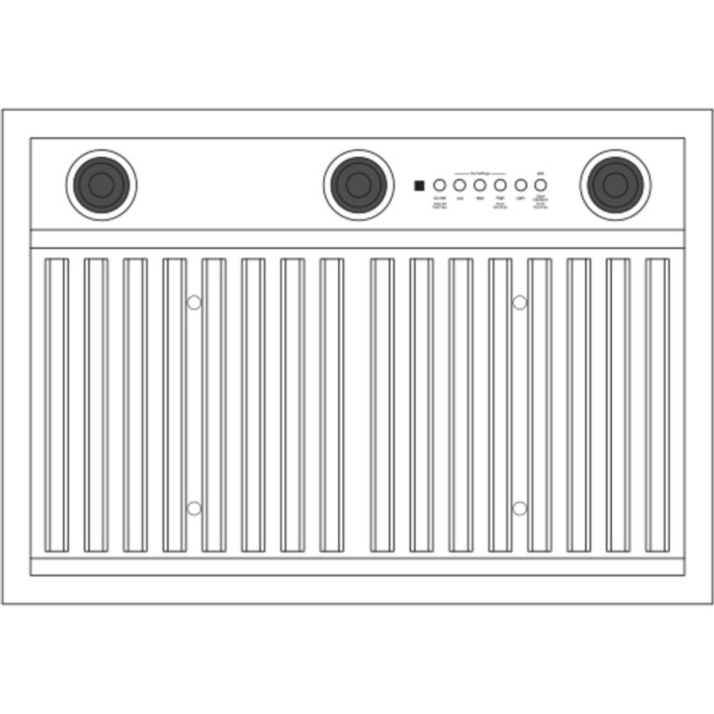GE-UVC9300SLSS-Diagram of30” Smart Designer Custom Insert w/ Dimmable LED Lighting