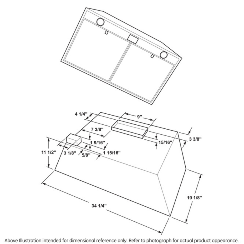 UVC9360SLSS dimensional diagram