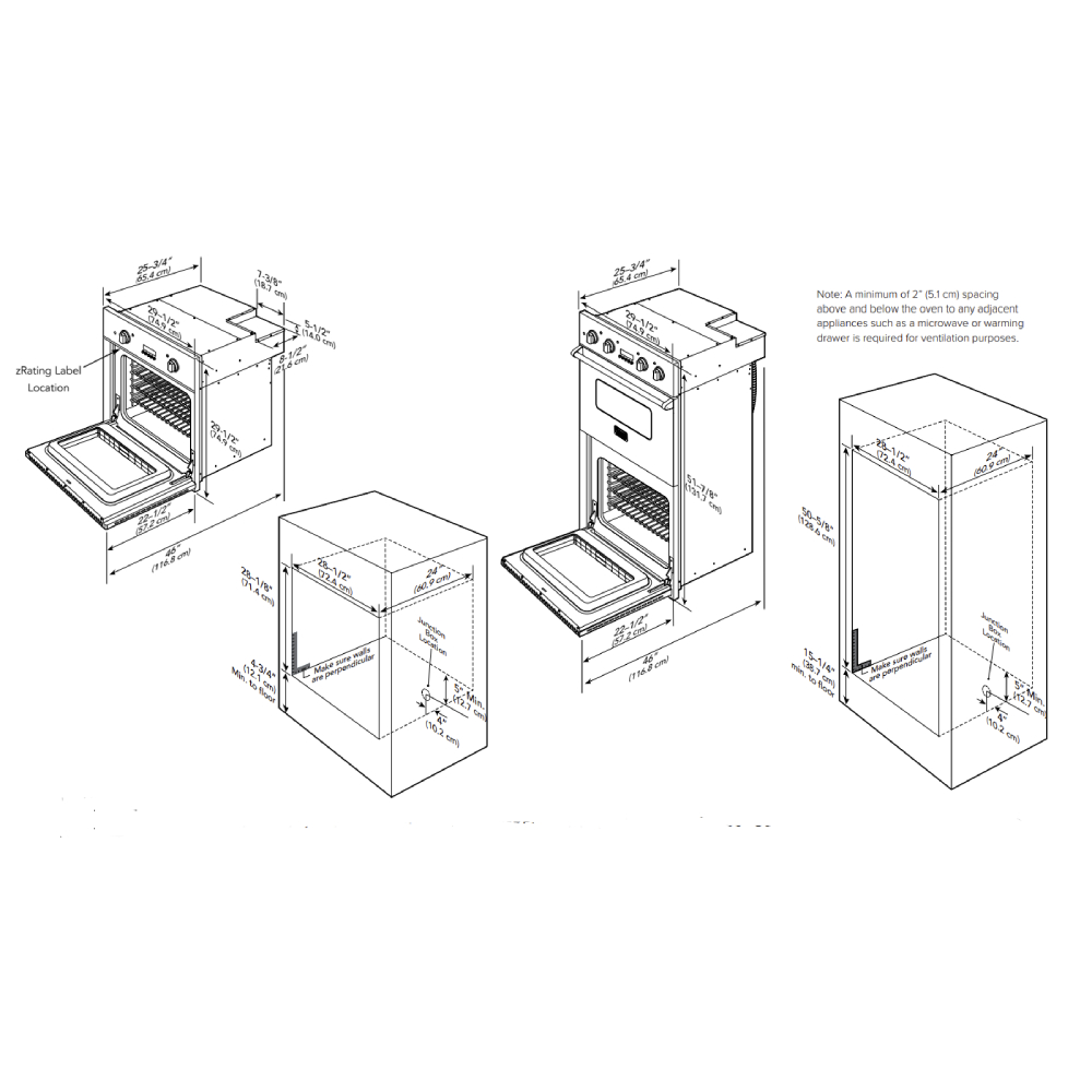 Viking-VSOE130SS-Dimension