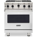 Viking VGIC53024B 5 Series 30 inch Freestanding Gas Range with 4 Open Burners, 4 cu. ft. Oven Capacity,  VariSimmer, Black Chrome Knobs, Gourmet-Glo Infrared Broiler