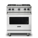 Viking VGR5304B 5 Series 30 inch Freestanding Gas Range with 4 Sealed Burners, 4 cu. ft. Oven Capacity, VariSimmer, BlackChrome Knobs, Gourmet-Glo
