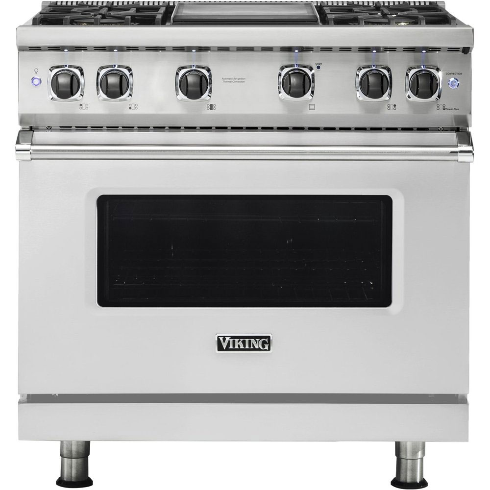 Viking VGR5364G 5 Series 36 inch Sealed Burner Gas Range with 4 Burners and Griddle 