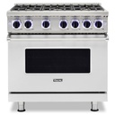 Viking VGR73626B 7 Series 36 inch Freestanding Gas Range with 6 Sealed Elevation Burners, 5.1 cu. ft. Oven Capacity, Gourmet-Glo Gas Infrared Broiler 
