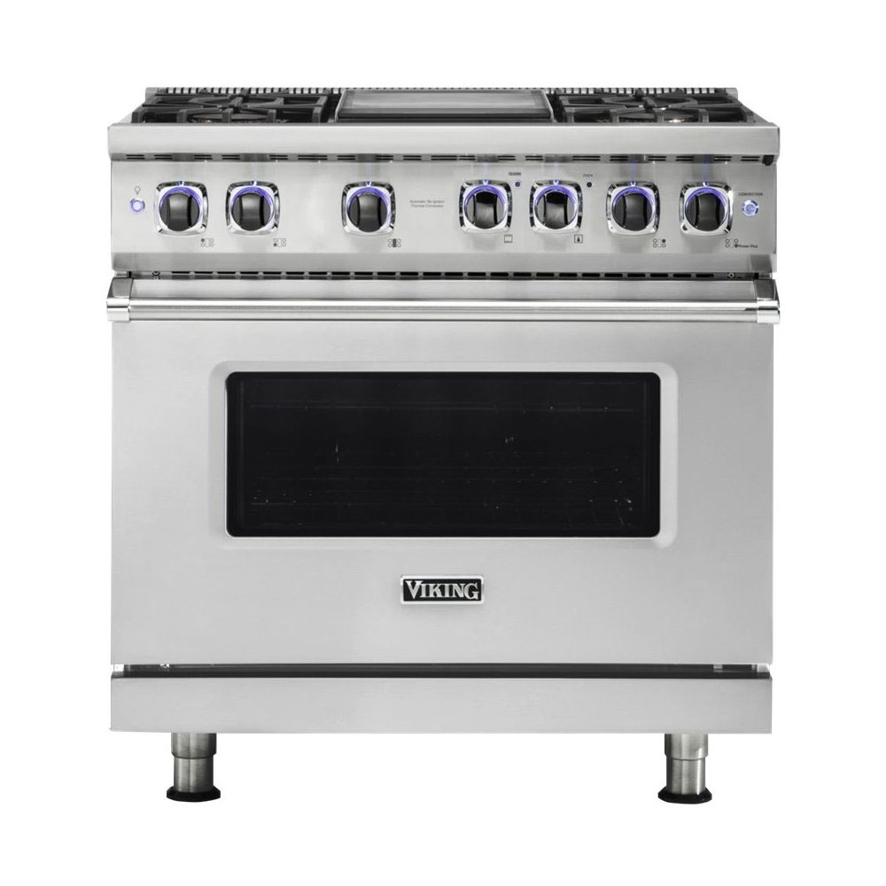 Viking VGR73624G 7 Series 36 inch Sealed Burner Gas Range with 4 Burners and Griddle