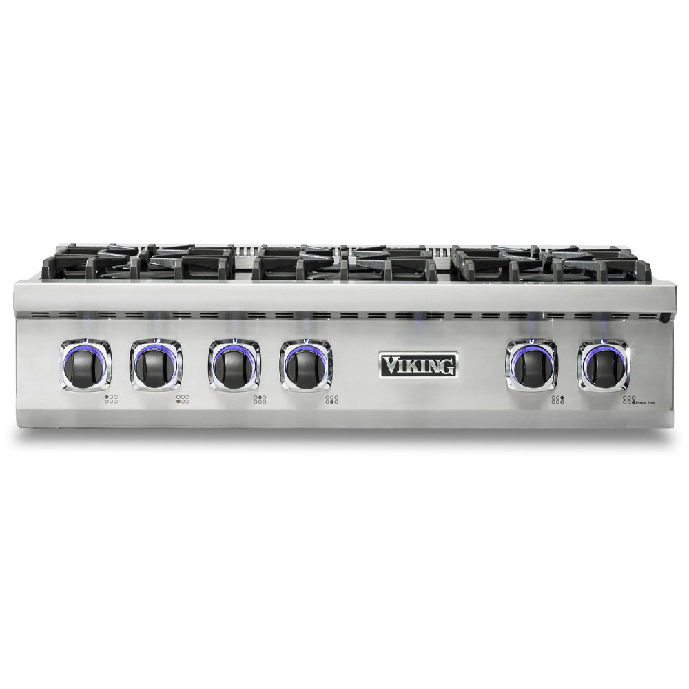 Viking VRT7366BSS 7 Series 36 inch Gas Rangetop with 6 Sealed Burners