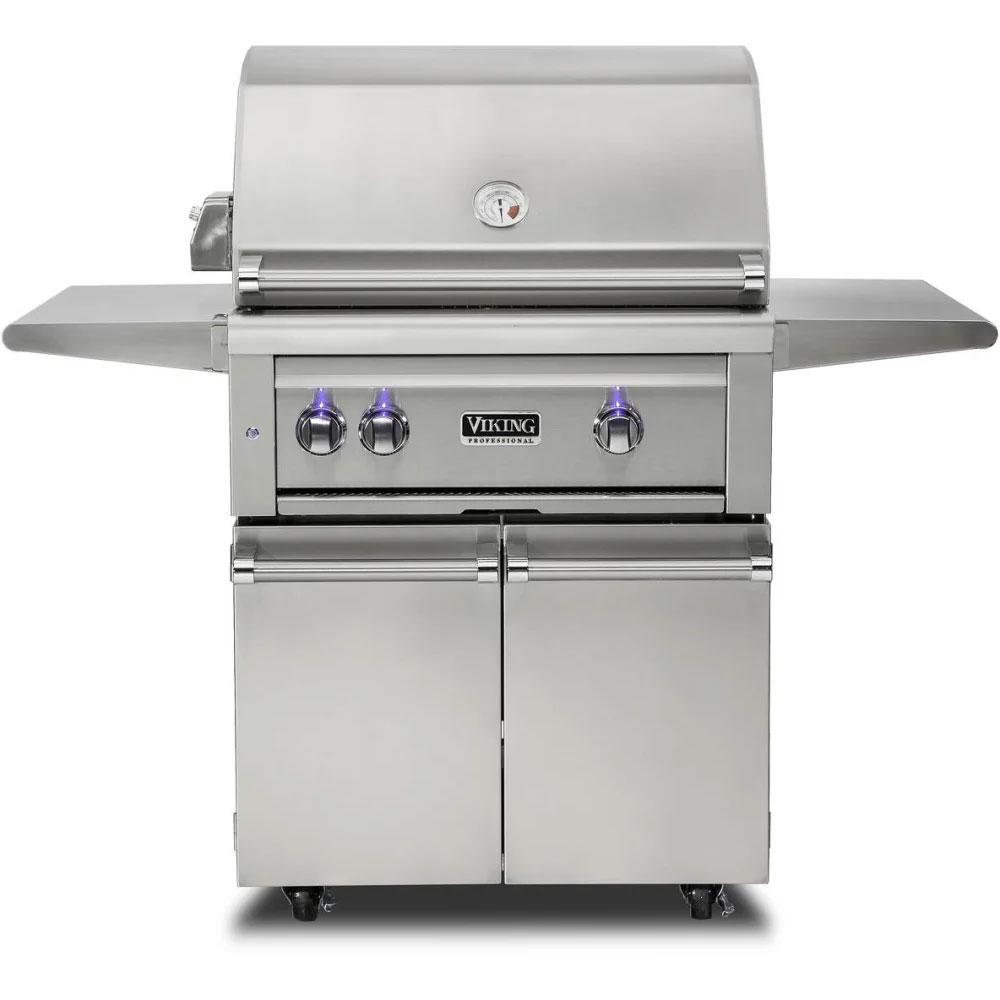 Viking VQGFS5301 5 Series 30 inch Freestanding Grill with ProSear Burner and Rotisserie in Stainless Steel