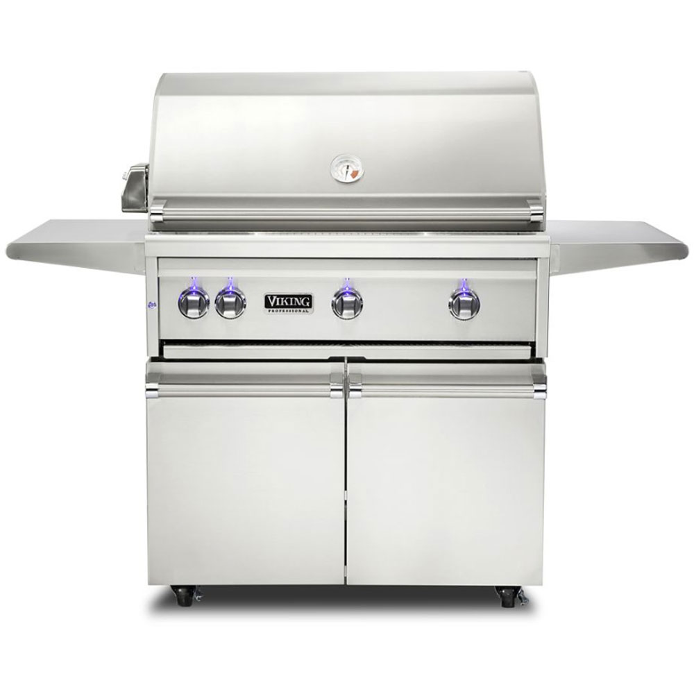 Viking VQGFS5361 5 Series 36 inch Freestanding Grill with ProSear Burner and Rotisserie in Stainless Steel