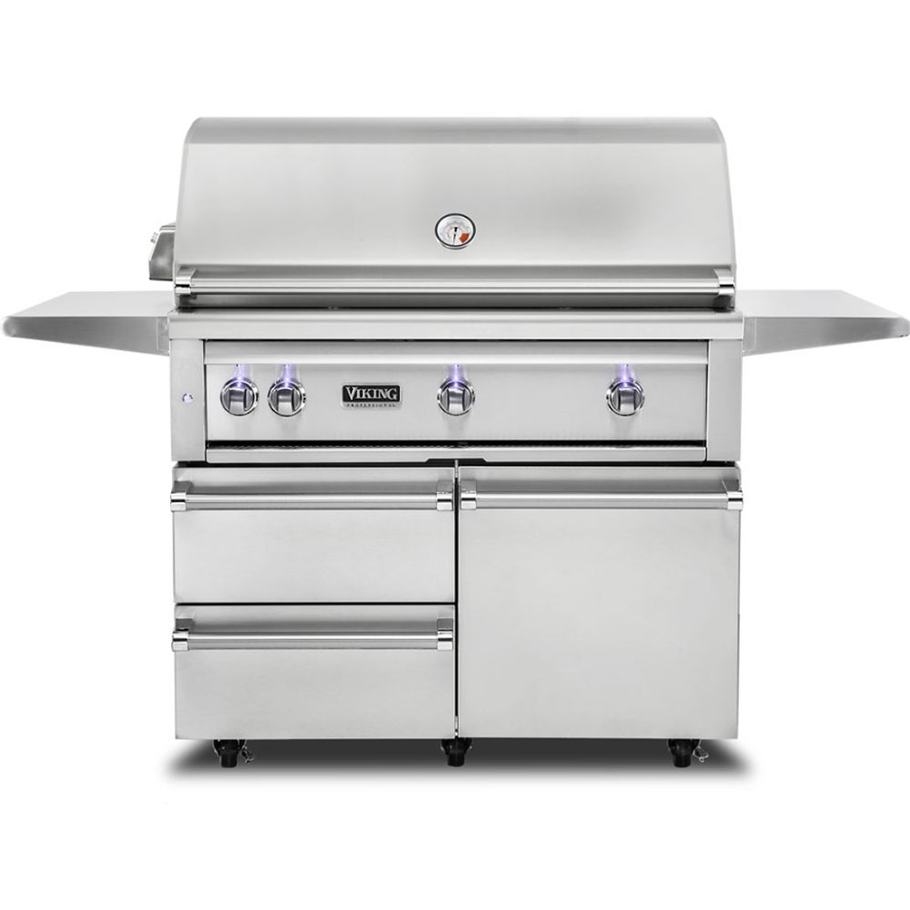 Viking VQGFS5541 5 Series 54 inch Freestanding Grill with ProSear Burner and Rotisserie in Stainless Steel