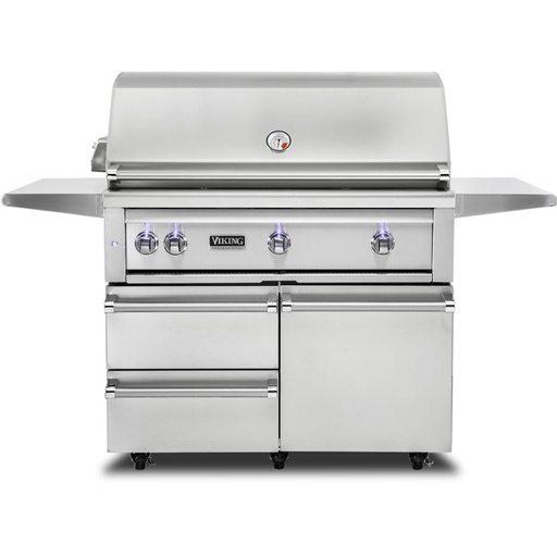 [VQGFS5541NSS] Viking VQGFS5541 5 Series 54 inch Freestanding Grill with ProSear Burner and Rotisserie in Stainless Steel (Natural Gas)