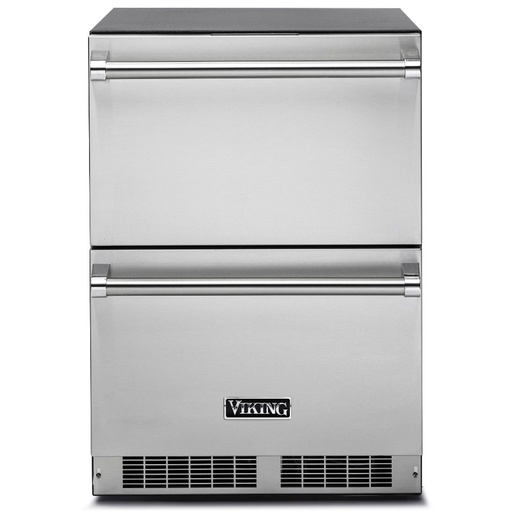 [VDUO5241DSS] Viking VDUO5241DSS 5 Series 24 inch Outdoor Undercounter Refrigerator Drawers with 5 cu. ft. Capacity, Dynamic Cooling Technology and Truly Flush in Stainless Steel