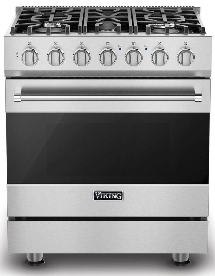 Viking RVDR33025B 3 Series 30 inch Dual Fuel Range with 5 Burners, 4.7 cu. ft. Oven Capacity and Self-Cleaning