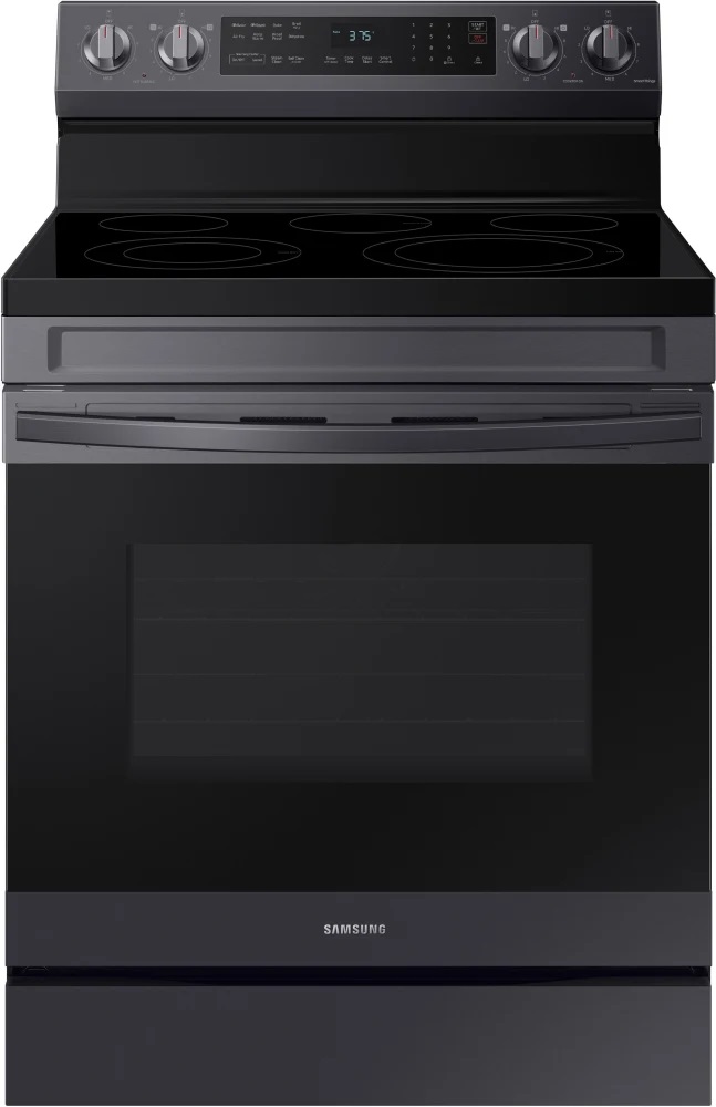 Samsung NE63A6511S 30 inch Smart Freestanding Electric Range with 5 Elements, 6.3 cu. ft. Oven Capacity, Convection, Air Fry Mode, Steam Clean