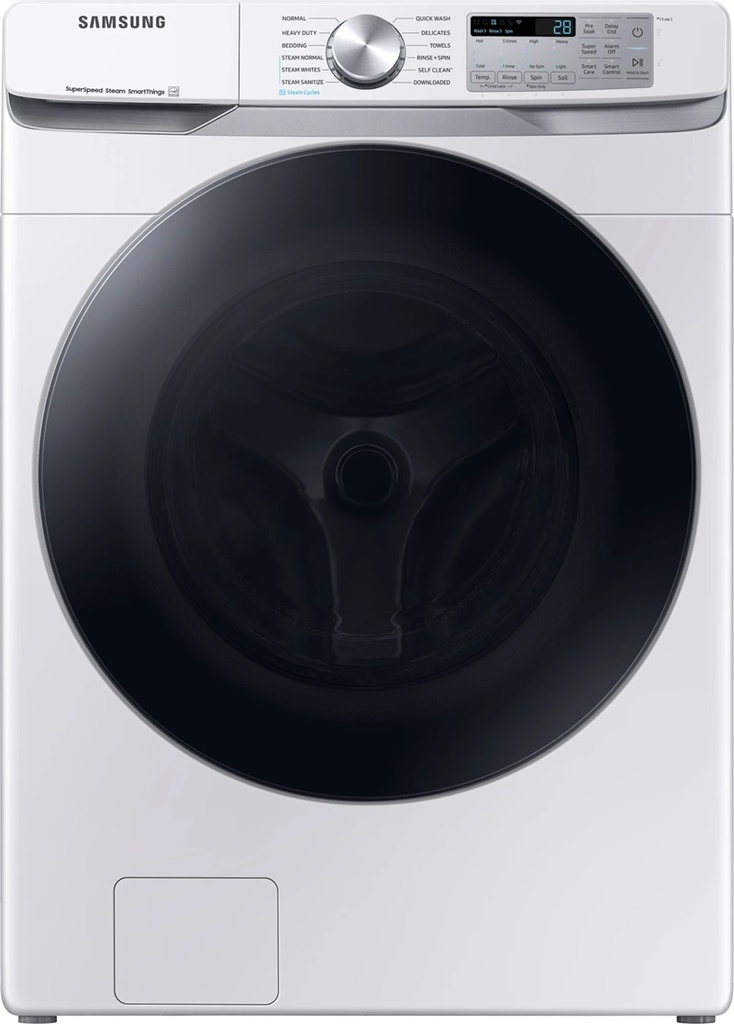 Samsung WF45B6300A 27 inch Smart Front Load Washer with 4.5 cu. ft. Capacity, Super Speed Wash, Steam Wash, Closet Depth Fit, Vibration Reduction Technology 