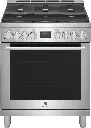 Electrolux ECFD3068AS 30 inch Dual-Fuel Freestanding Range with 5 Burners Including 2 Brass Burners, 4.6 cu. ft. Oven Capacity, True Convection, in Stainless Steel