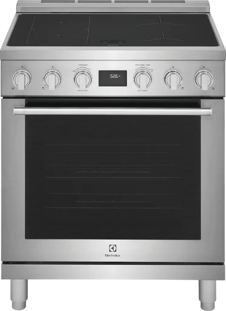 Electrolux ECFI3068AS 30 inch Induction Freestanding Range with 4.6 cu. ft. Oven Capacity, True Convection, Bridge Function, in Stainless Steel