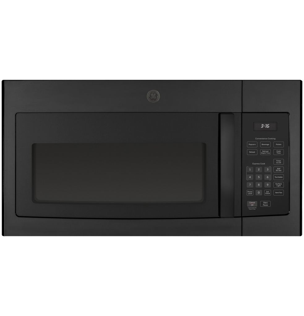 GE JVM3160 30 inch Over the Range Microwave with 300 CFM, 1.6 cu. ft. Capacity, 1000 Cooking Watts, 10 Power Levels