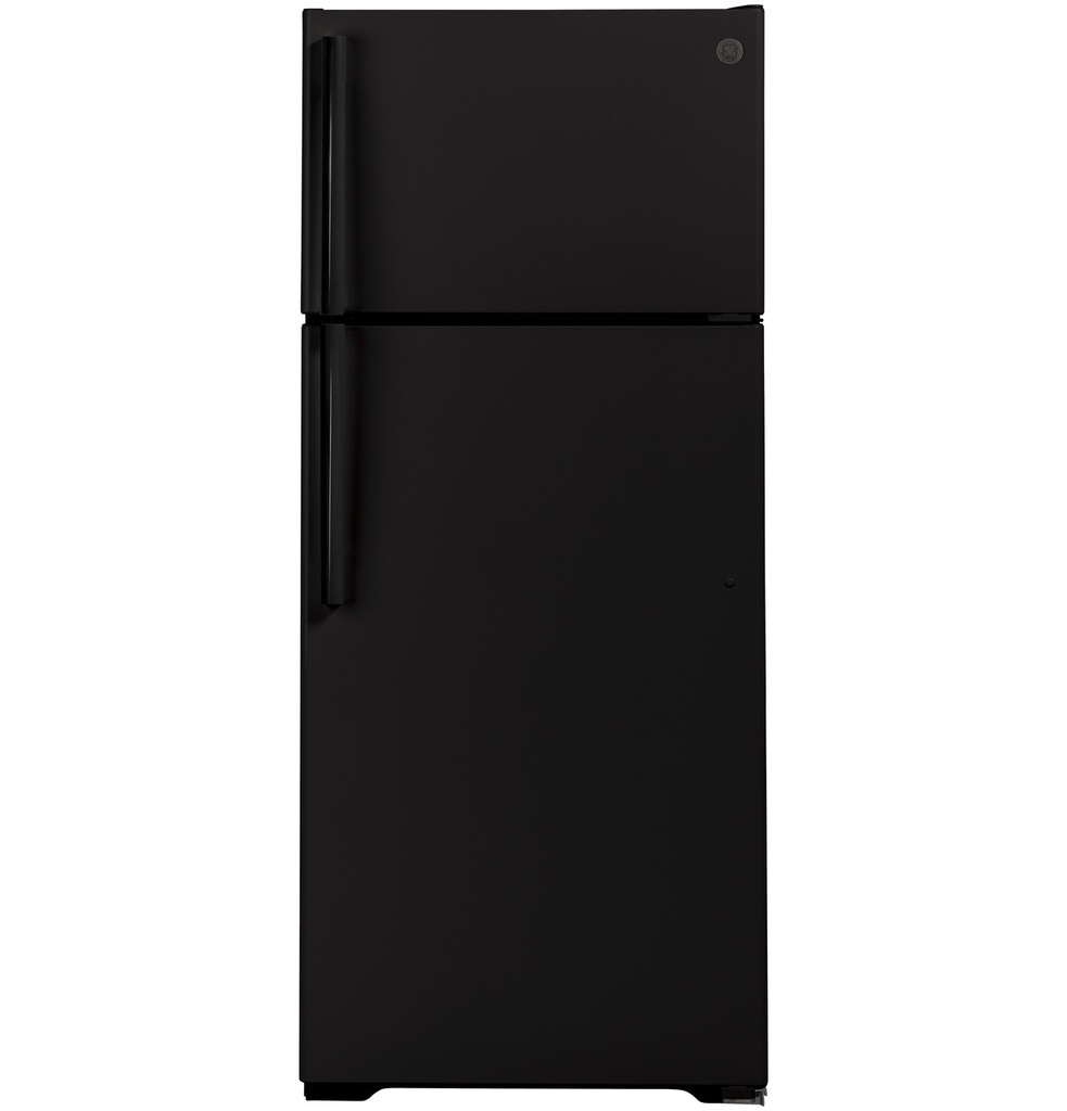 GE GTS18H 28 inch Top Freezer Refrigerator with 17.5 cu. ft. Capacity, LED Lighting, Edge-to-Edge Glass Shelves and Crisper