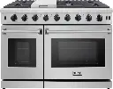 Thor Kitchen LRG4807U 48 inch Freestanding Gas Range with 6 Burners and Griddle, Dual Ovens, in Stainless Steel