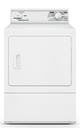 Speed Queen DV2000WE 27 inch Light Commercial Electric Dryer with 7 cu. ft. Capacity, Rear Control, Non-Vended, in White (Not for Residential Use)