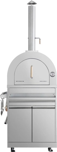 [MK07SS304] Thor Kitchen MK07SS304 Outdoor Kitchen Pizza Oven and Cabinet, Easy Moving, Ceramic Pizza Stone, Extra Large Storage Cabinet , in Stainless Steel