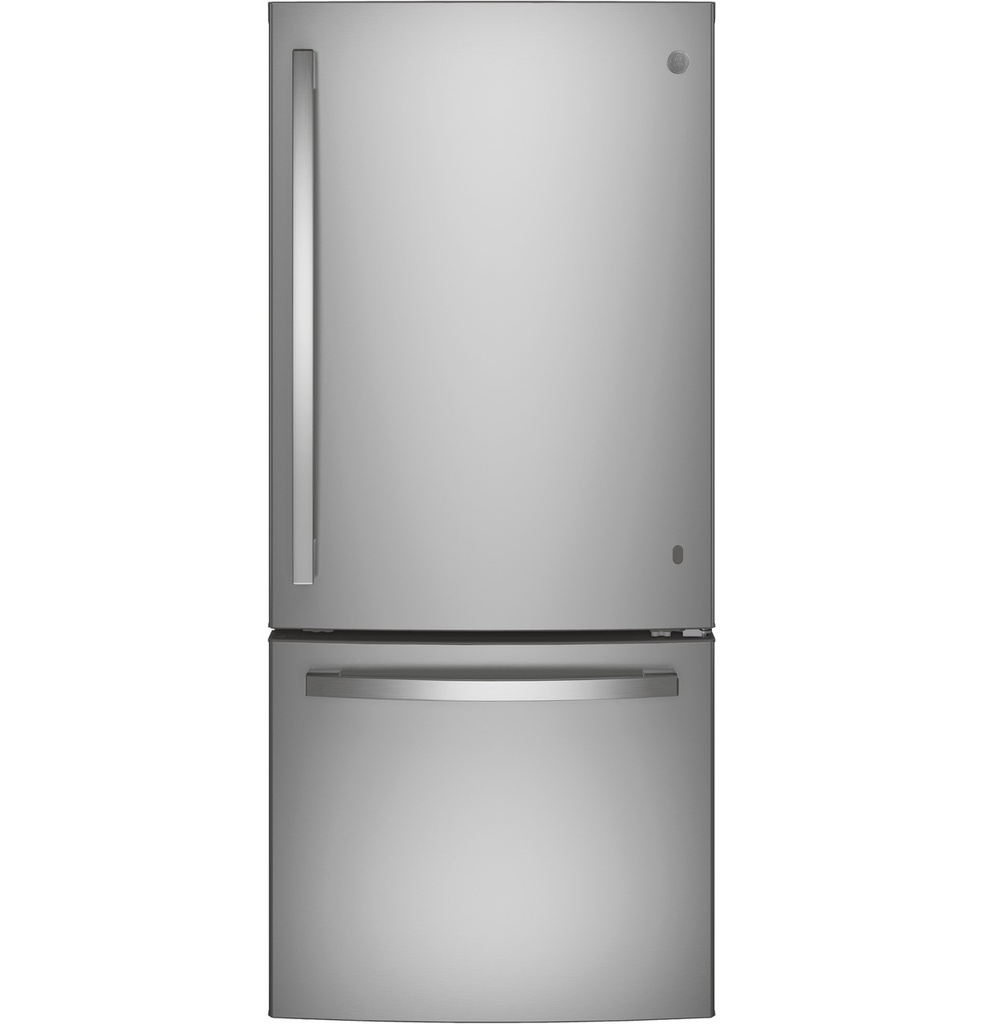 GE GBE21DYKFS 30 inch Bottom Freezer Refrigerator with 20.9 cu. ft. Total Capacity, in Stainless Steel