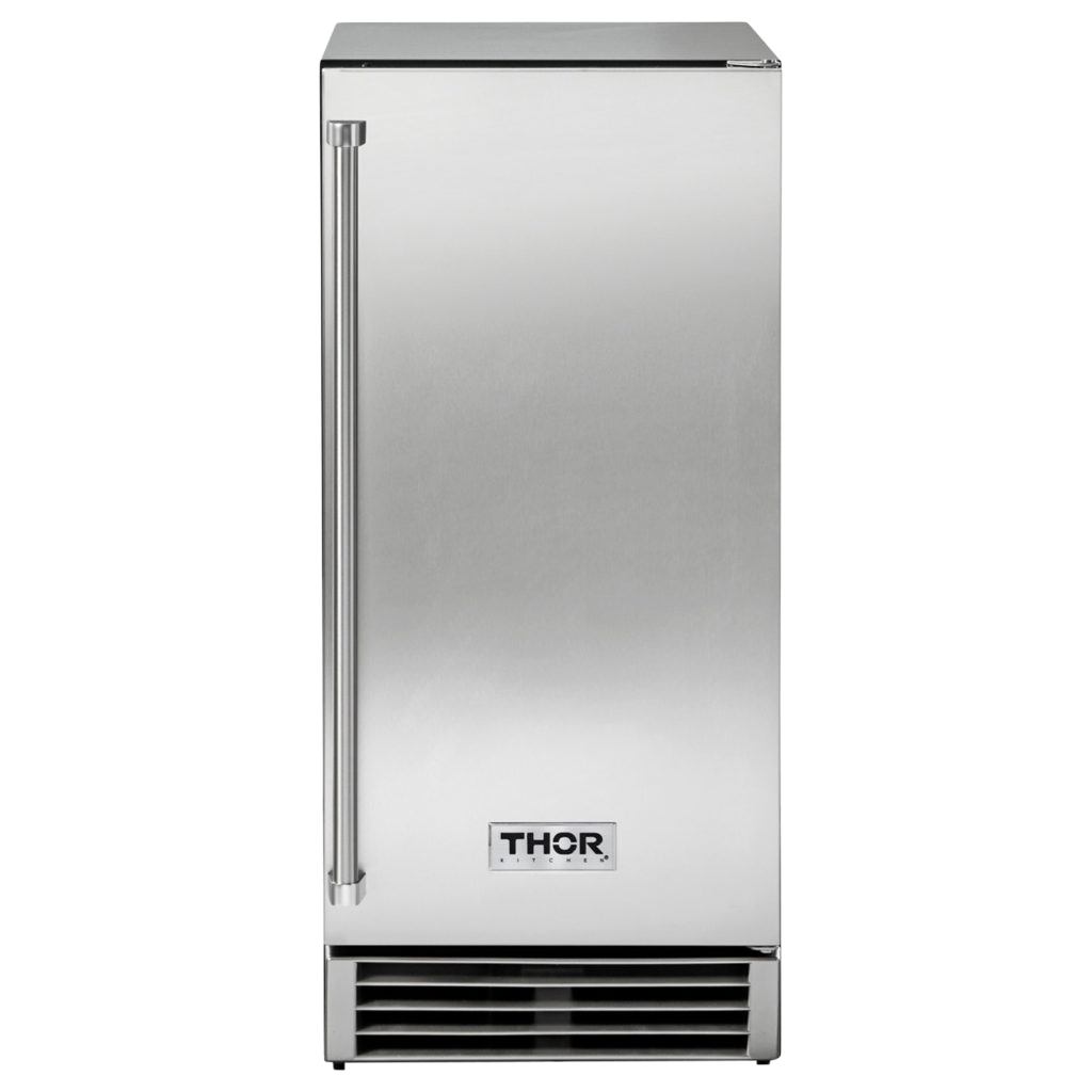 Thor Kitchen TIM1501 15 inch Built-In Ice Maker with up to 50 lbs Daily Production, Ample Storage, LED Lighting and 25 lb Storage, in Stainless Steel