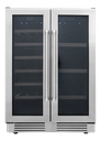 TBC2401DI 24 inch Dual Zone Beverage Center with 21 Bottle and 95 Can Capacity, Rolling Slideways, 2 Activated Charcoal Filter, in Stainless Steel