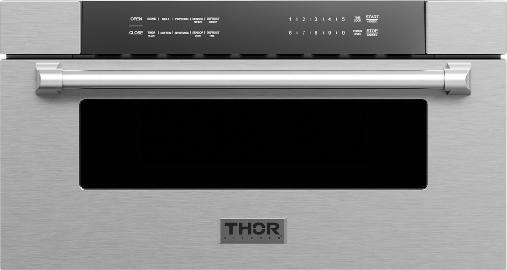 Thor Kitchen TMD3002 30 inch Microwave Drawer with 1.2 cu. ft. Capacity, Auto Touch Open/Close Control and Multiple Cooking Modes, in Stainless Steel