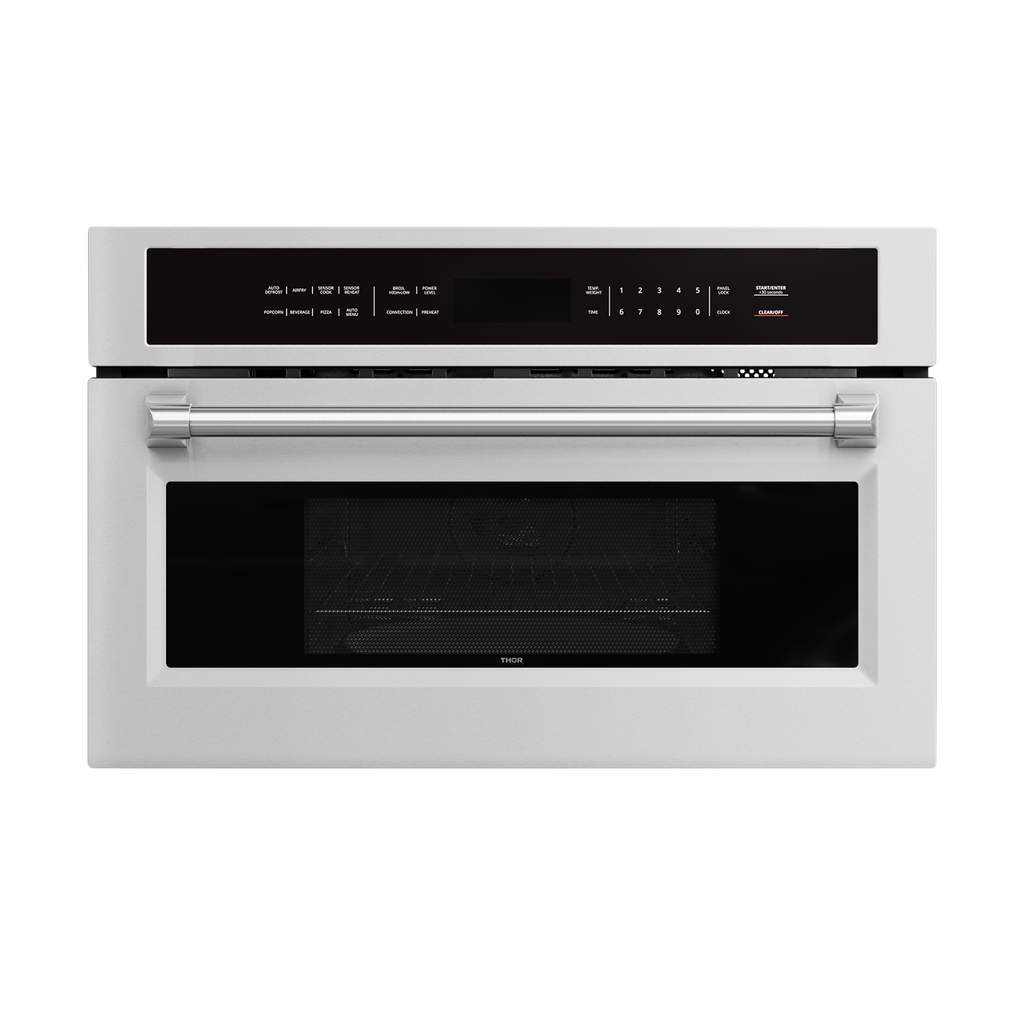 Thor Kitchen TMO30 30 inch Built-In Microwave Speed Oven with 1.6 cu. ft. Capacity, Air Fry, Plug Type and Control Panel Child Lock, in Stainless Steel