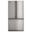 Viking RVFFR336SS 3 Series 36 inch Counter-Depth French Door Refrigerator with 19.86 Cu. Ft. Capacity, Feather Touch Internal Water Dispenser and IonGuard Odor Control System in Stainless Steel