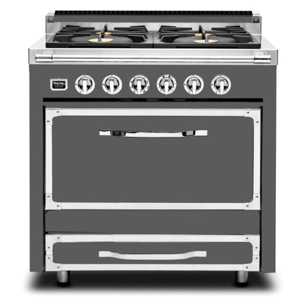 Viking TVDR3614B Tuscany Series 36 inch Dual Fuel Range with 4 Sealed Burners and 3.8 cu. ft. Capacity Oven