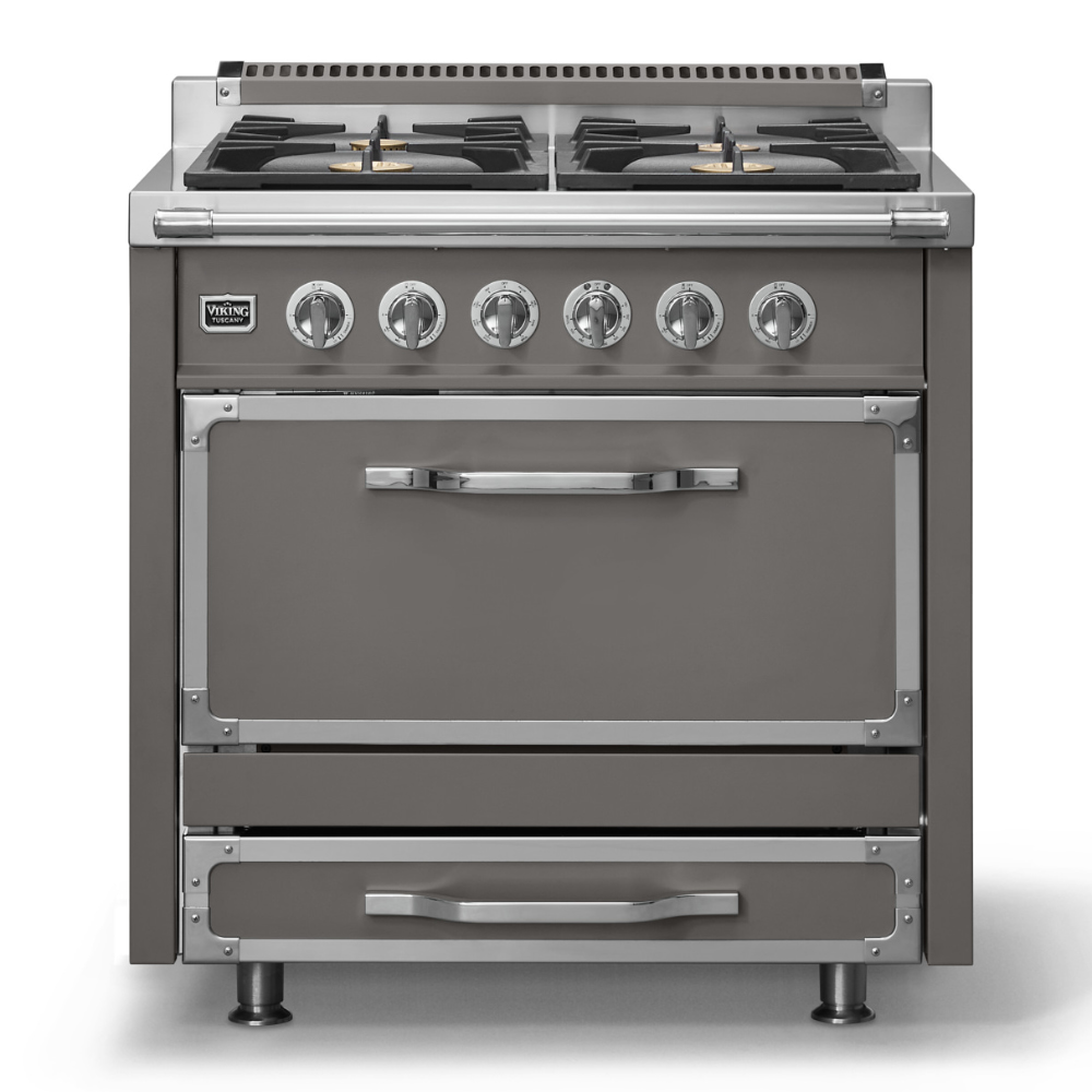 Viking TVDR3614B Tuscany Series 36 inch Dual Fuel Range with 4 Sealed Burners and 3.8 cu. ft. Capacity Oven