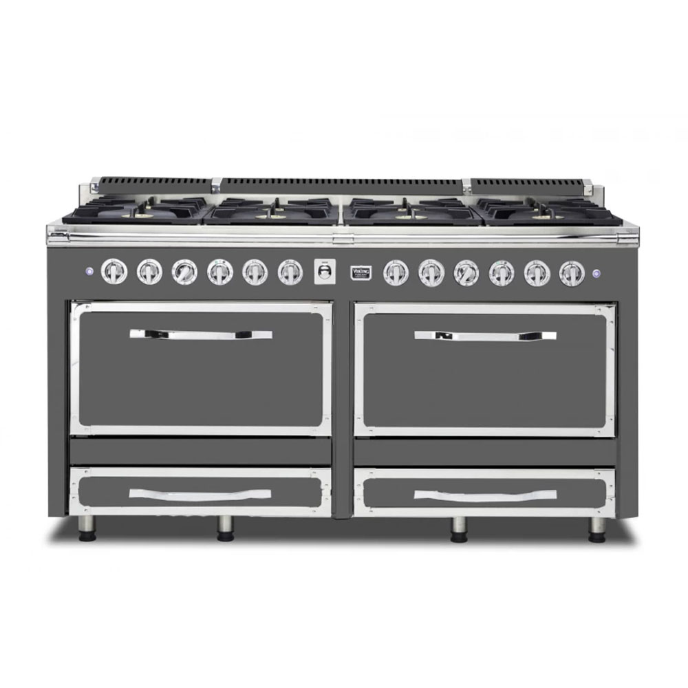 Viking TVDR6618B Tuscany Series 66 inch Dual Fuel Range with 8 Sealed Burners and 7.6 cu. ft. Oven Capacity