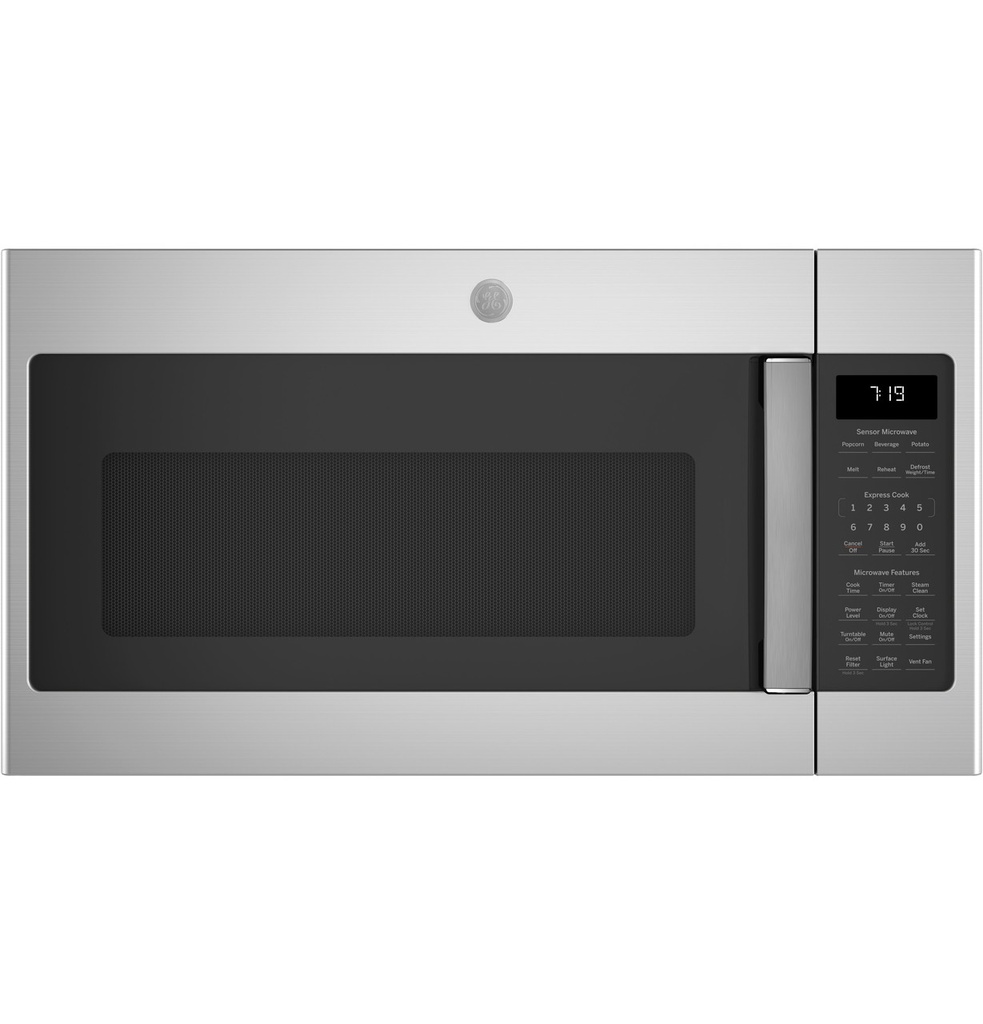 GE JVM7195SK 30 inch Over-The-Range Microwave with 1.9 Cu. Ft. Capacity, Sensor Cook and 400 CFM