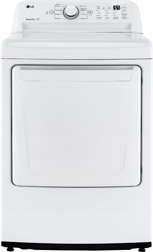 LG DLE7000W 27 inch Electric Dryer with 7.3 cu. ft. Capacity, Rear Control, Sensor Dry, in White