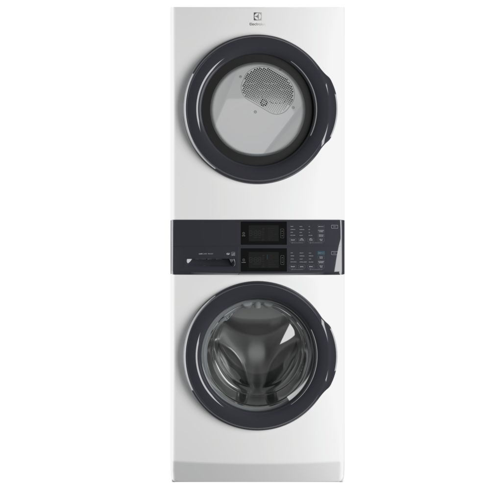 Electrolux ELTE7300AW 27 inch Laundry Tower Single Unit Front Load 4.4 Washer & 8 cu. ft. Electric Dryer Capacity, LuxCare, in White